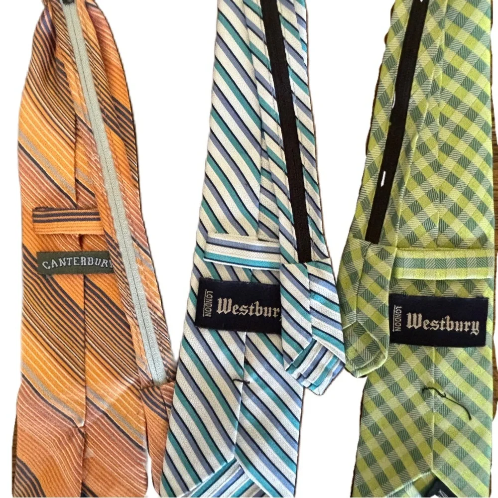 Boys Zipper Ties Neckties Lot of 3